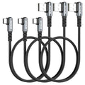 Short Right Angle USB A to USB C Cable 1.5FT 3Pack, 90 degree USBC Cable - color: Black+Grey, size: 1.5FT
