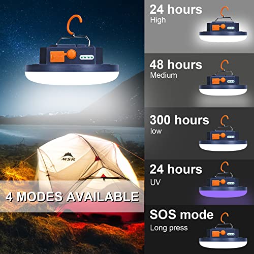 UV Flashlight Camping Light , IODOO 10000mAh 48 LED 395nm UV / 6500K Floodlight 3000LM White Light Pet Urine Detector for Dog/Cat Urine, Dry Stains, Bed Bug - size: 30W (UV)