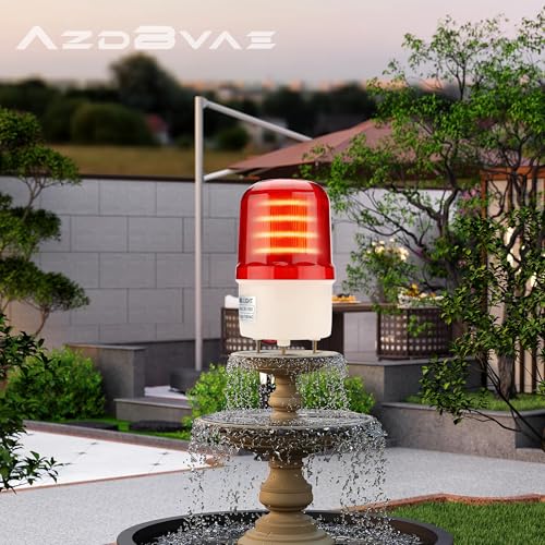 110V AC LED Rotating Strobe Beacon Warning Light, No Buzzer | Revolving Signal Lights for Emergency, Industrial Signal, High Visibility - style: No Buzzer