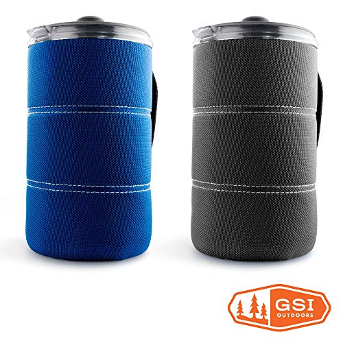 GSI Outdoors, 30 Fl Oz JavaPress, French Press Coffee Maker for Camping and Travel, Blue - color: Blue
