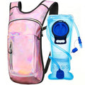 Hydration Backpack, Water Backpack with 2L Hydration Bladder, Rave Backpack Hydration Pack, Festival Essential for Raves, Hiking, Cycling, Climbing, Running, Outdoor, Camping and More - color: Holographic - Pink