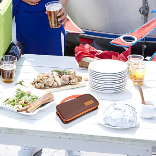 DOITOOL Portable Bbq Storage Bag 9.44X4.72X1.96In Lightweight Cookware Organizer Pouch with Smooth Zipper for Outdoor Camping Barbecue and Hiking