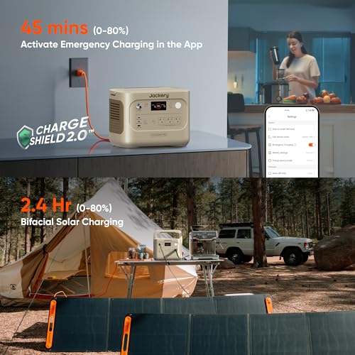 Jackery Explorer 1000 v2 and Size M Carrying Case,1070Wh,1500W (Dune White) | 1 Hr Fast Charge, LiFePO4 Battery, for Camping, Road Trips, Emergency - style: E1000v2+Carrying Bag(Dune White)