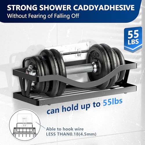 Shower Caddy Adhesive Replacement Hooks, Strong Waterproof Strips, No Drilling for Bathroom Shelves, Kitchen Racks, and Soap Holders (Transparent-8Pack 2Hook) - color: Transparent-8Pack 2Hook
