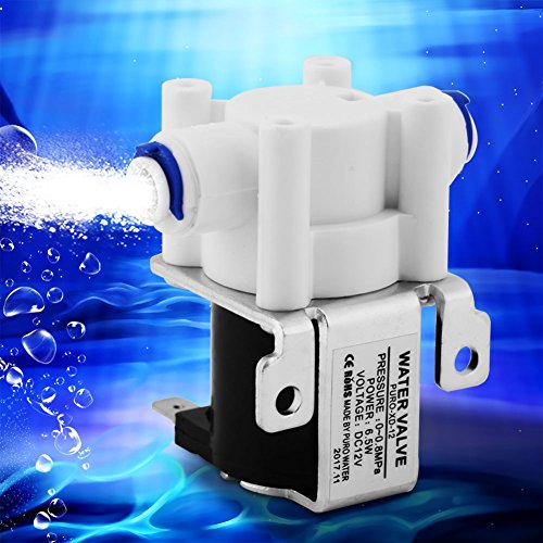 Vipxyc Water Valve, DC 12V Copper Plastic Electric Solenoid Valve Normally Close Purifier Water Valve for Water Filters