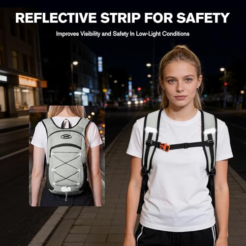 Ultra-Light Soft Hiking Daypack With Cushioned Breathable Back Panel | Sports Backpack, 20L, Gray - color: Gray, size: 20L