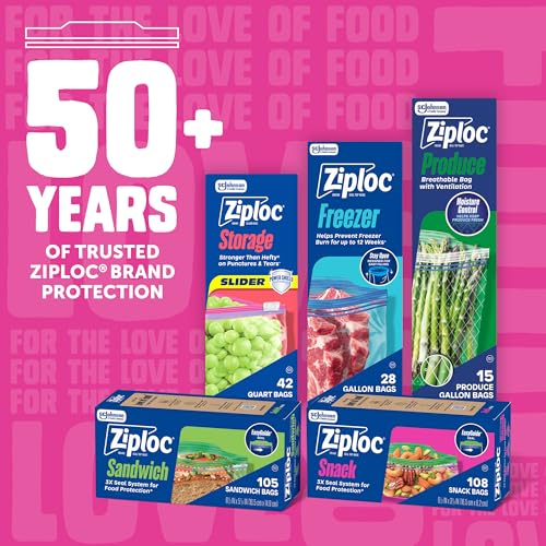 Ziploc Snack Bags, Easy Open and Close, Small Plastic Storage Bags, 324 Bags Total - size: 324 Count