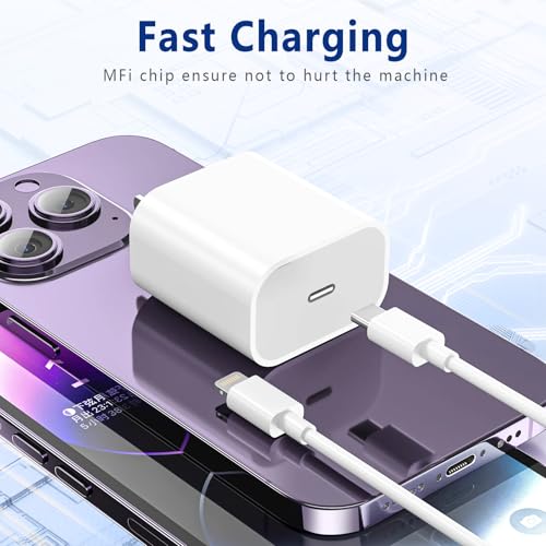 Exeric USB C to Lightning Cable 6FT 2Pack [MFi Certified] | Type C iPhone Charger Cord Power Delivery iPhone Fast Charger Cable for iPhone 14 13 12 11 Pro Max Xr Xs 8 7 6 Plus - size: 6FT