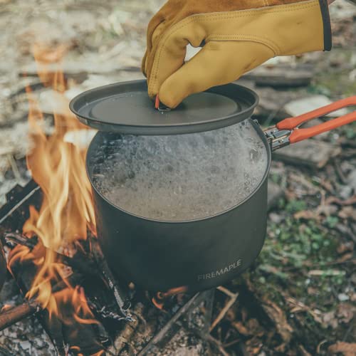 Fire-Maple Feast Outdoor Camping Cookware, Pot and Pan Set Stackable Kit - color: Feast4-orange