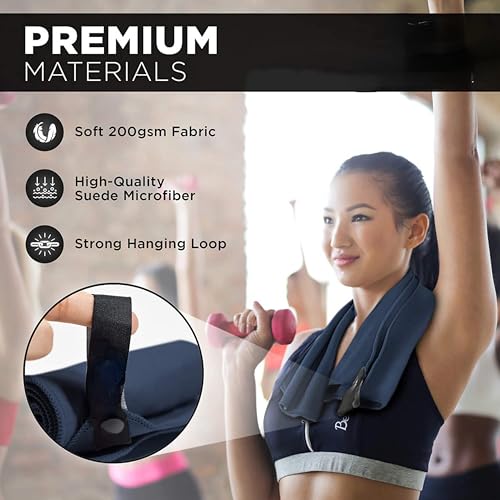 Microfiber Quick-Dry Towel Double-Sided Velvet Soft Lightweight Portable, Beach Swimming Hiking Travel Use for Adults, Grey - color: Grey