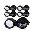 USA Folding Jewelers Loupe Style Pocket Magnifier - style: 5 Pack 10x Economy Black Loupe