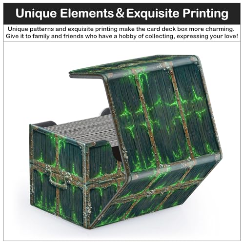 Commander Deck Box, Glowing Pirate Chest, Magnetic Trading Card Storage - color: Glowing Pirate Chest