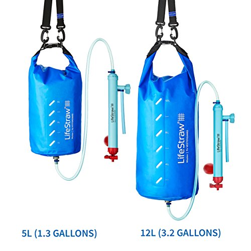 LifeStraw Mission Gravity-Fed Water Purifier, High-Volume, 12 L, Blue | Water Purification System, High-Volume Gravity-Fed Purifier for Camping and Emergency Preparedness, 12 Liter