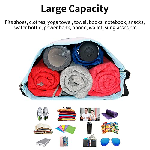 Waterproof Drawstring Bag, Gym Bag Sackpack Sports Beach Backpack for Men Women - color: 11-gradual Green