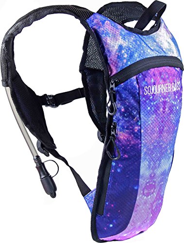 Sojourner Rave Hydration Pack - Hydration Backpack - Hydropack with 2L Bladder - Water Backpack for Festivals, Hiking, Running, Biking and More - color: Galaxy