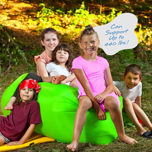 ArtCreativity Inflatable Lounge Chair - Large Air Sofa Lounger Holds Air Longer Hours - Waterproof Camping Essentials for Hiking, Beach, Backyard, Park, Picnics - Inflatable Camping Couch Furniture