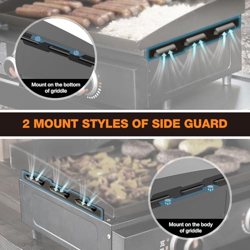 Wind Guards for Blackstone 22 Inch Griddle, Grill Accessories for Griddle Grill and Camping, MeWeBlue 5018 Magnetic Stainless Steel Wind Screens Protect Flame Hold Heat, Compatible with Hood, Black - size: 22"