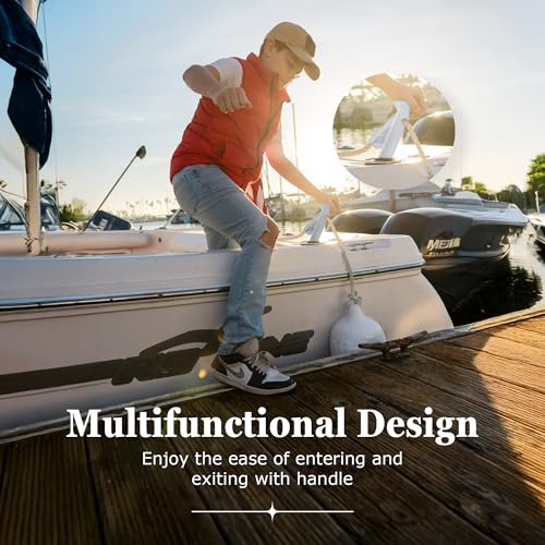 DL Fender Rod Holder For Boat Fenders - Effortless Fender Management With Versatile Boat Docking Tool - Multifunctional Fender Adjuster Holder Also Doubles as Boarding and Exiting Handle - White - color: White, size: Pack of 1