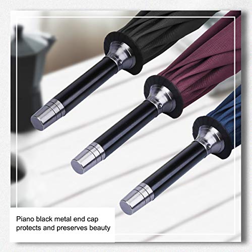 G4Free 52/62inch Golf Umbrella Windproof Large Stick Umbrella Wooden Handle - color: Blue, size: 62 inch