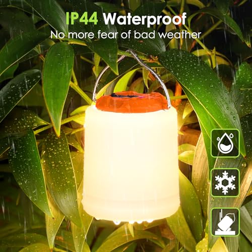 LED Camping Lantern, Rechargeable Camping Light Outdoor Flashlights Lantern - color: Orange