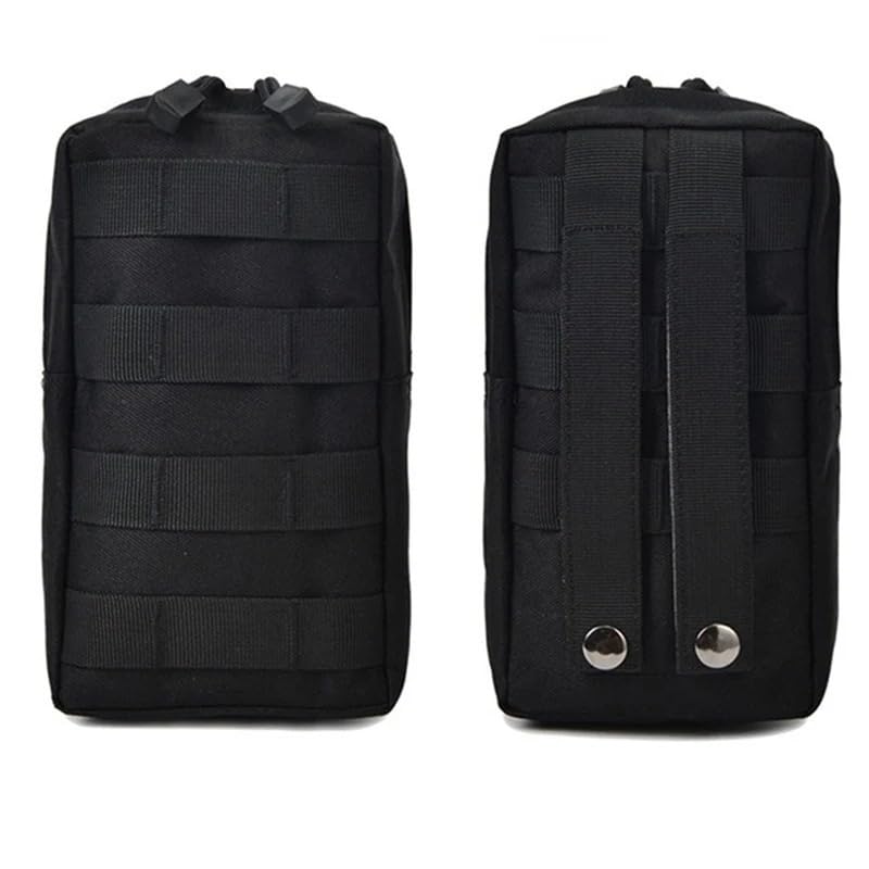 Outdoor Tactical Molle Pouch Waterproof Nylon Multi Purpose Army Small Tactical Pack Universal Hunting Camping Bag Outdoor Equip - color: Black
