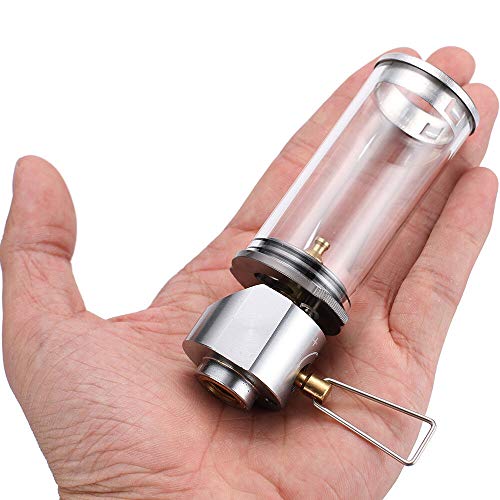 BRS Outdoor Gas Lantern Dreamlike Candle Lamp Portable Tent Lantern Glass Mantle Lantern (BRS-55 1pc)