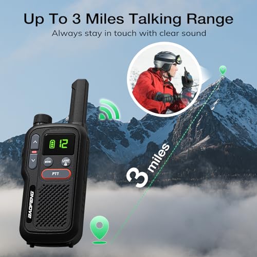 BAOFENG GT-18 Walkie Talkies for Kids Adults Ages 3-12 License Free, 3 Pack - color: Dark Black