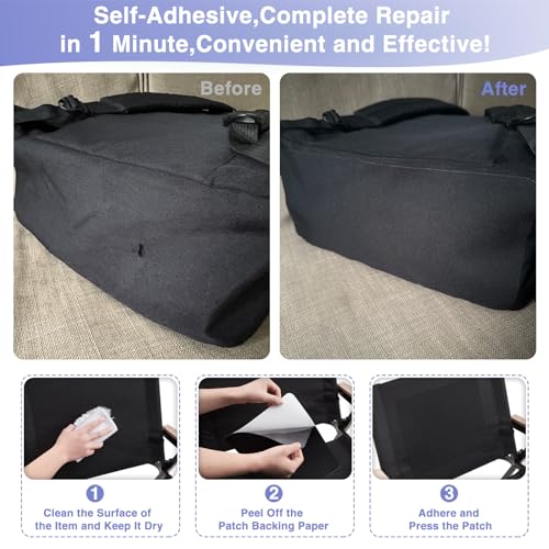 Gheeidau Canvas Repair Patch 9×11 Inch 3Pcs Waterproof Self-Adhesive Fabric Repair Patch for Tents,Boat Cover,Pop Up Canopy,Patio,Bags,Car Seats,Sofas,Furniture Cover(Apple Green) - color: Apple Green
