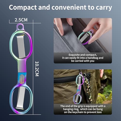 Stainless Steel Mini Folding Scissors - 2 Piece Portable Travel Scissors for Home, Office, Outdoor, Craft Use
