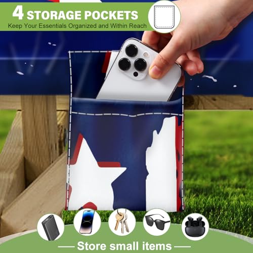 Picnic Table Cover with Bench Covers Table Cloth Tablecloth Summer Outdoor Rv Patio Tent Camping Glamping Campsite Camper Essentials Accessories Items Gear Gadgets Stuff Necessities Supplies Must Have - color: Red Blue Flags, size: 96in