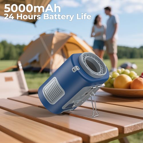 AMACOOL Mini Portable Waist Fan Clip on, 13000RPM Wearable Shirt Belt Fan - color: NAVY