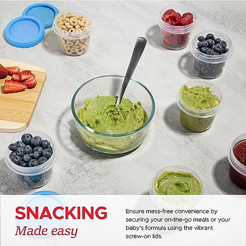 Tafura 4 oz Food Storage Containers, 12 Pack, Twist Top, BPA-Free - color: 12 PACK - 4 OZ - BLUE