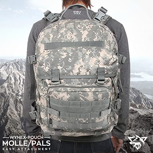WYNEX Tactical Admin Molle Pouch, Medical EDC EMT Utility Bag Shell Design Attachment Pouches 1000D Nylon Hiking Belt Bags - color: ACU Camo
