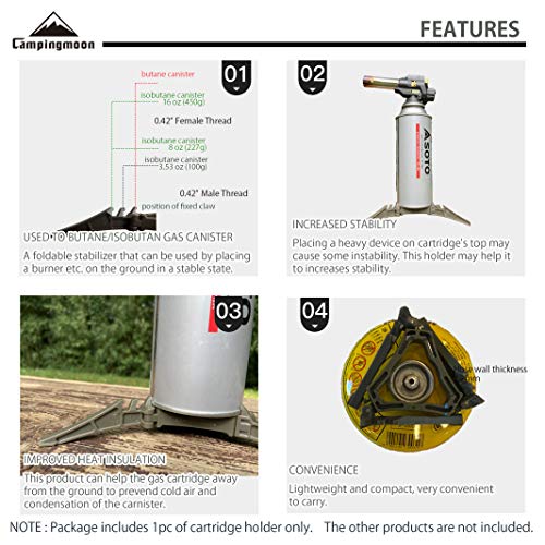 camping moon Portable Fuel Can Stabilizer Gas Canister Cartridge Holder Z41