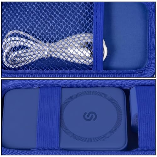 Power Bank Case for Anker MagGo 633/622/621/321 Portable Charger, Box Only - color: Sapphire Blue, size: Medium