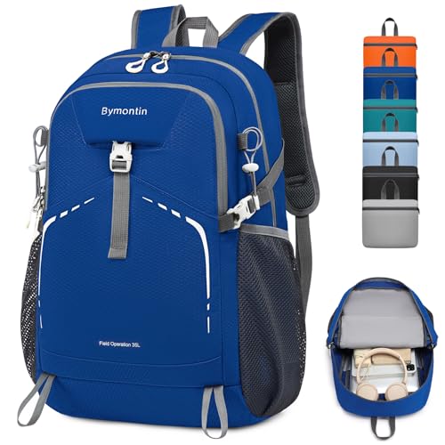 Lightweight Foldable 35L Everyday Backpack, Packable Daypack (Blue) - color: 35l-blue