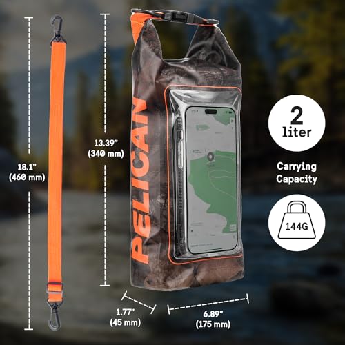 Pelican Marine IP68 Waterproof Dry Bag 2L w/Phone Pouch/Case - Hunter Camo - color: Hunter Camo - 2L, size: 2L