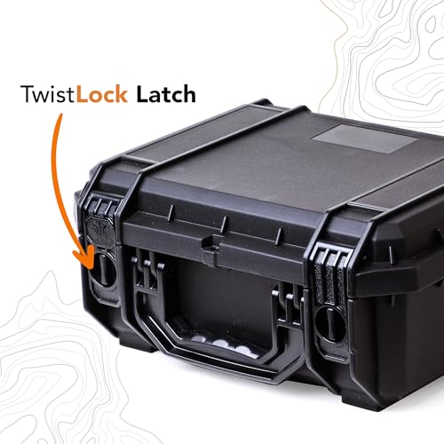 Seahorse 530 Heavy Duty Protective Dry Box Case Without Foam - TSA Approved/Mil Spec / IP67 Waterproof/USA Made for Cameras, Action Cameras, Firearms, Camping, Kayaks (Black)