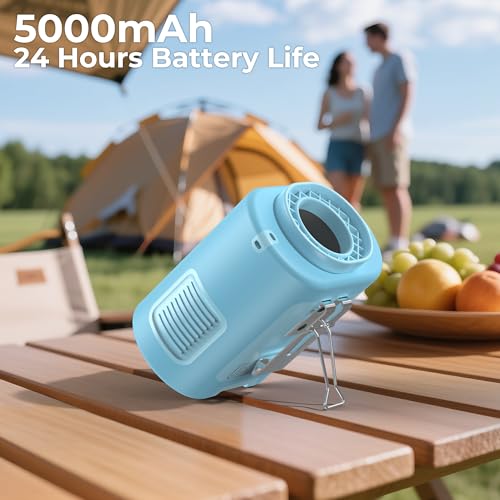 AMACOOL Mini Portable Waist Fan Clip on, 13000RPM Wearable Shirt Belt Fan - color: OASIS CORNFLOWER GLOSS