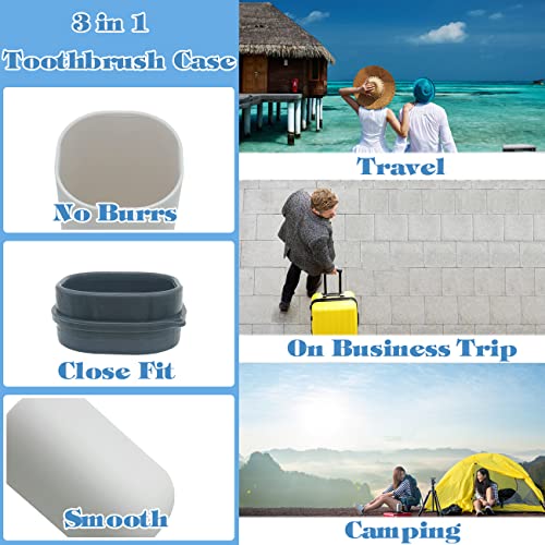 Toothbrush Travel Case, Travel Toothbrush Holder Portable Toothbrush Toothpaste Storage Container for Traveling Business Camping School Bathroom - color: White