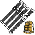 MOLLE Tactical Backpack Straps Rush Tier System Molle Attachment - color: Black 4pcs