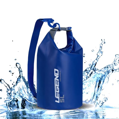 Legend UltraSEA Waterproof Dry Bag - 5L, Blue | Waterproof Roll Top Closure, Floats To Protect Gear, Lightweight Design For Kayaking And Boating - size: 5L