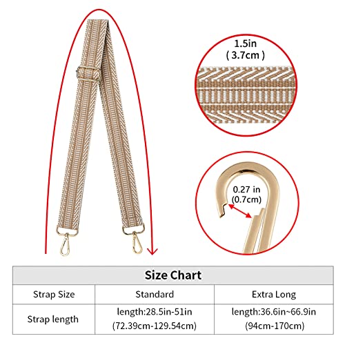ZOOEASS Wide Shoulder Strap Adjustable Replacement Belt Crossbody Canvas Bag Handbag - color: Wide: 1.4"(3.5cm)color3, size: EXTRA LONG:66.9"(170cm)Wide:1.4"(3.5cm)