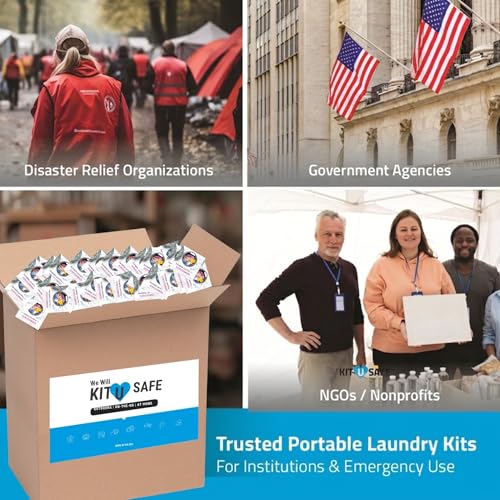 Portable Laundry Kit – Travel Clothes Cleaning Essentials with Liquid Detergent, Stain Remover Wipe, Dryer Sheet & Laundry Bag – Bulk Supply for Motels, Camping & Charities (5 Packs) - size: 0.25 Fl Oz (Pack of 5)
