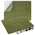 2Pcs Self-Adhesive Linen Fabric Patches, Quick Repair for Sofas, Tents, Car Seats/8" x 11", Green - color: Green