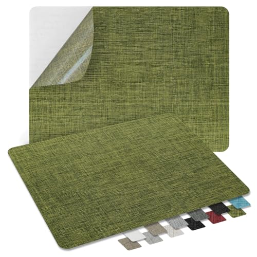 2Pcs Self-Adhesive Linen Fabric Patches, Quick Repair for Sofas, Tents, Car Seats/8" x 11", Green - color: Green