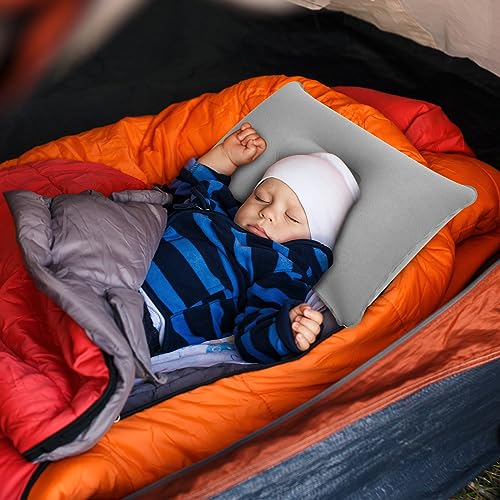 Maitys 5 Pcs Inflatable Camping Pillow,13.39 X 8.66 Inches,Gray - color: Gray, size: 13.39 x 8.66 Inches