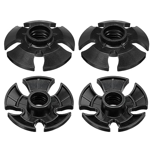 M METERXITY 4 Pack Trekking Pole Replacement Accessories - Trekking Pole Basket, Wear-Resistant, Apply to Mud Ski Outdoor Climbing (0.51 Inch Thread Dia, Black)