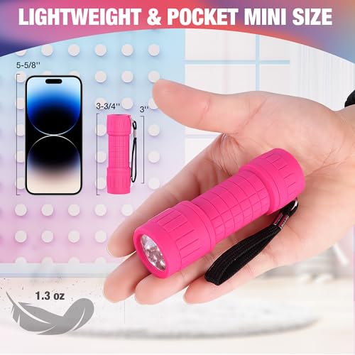 EverBrite Black Light Flashlight 3-Pack, 395nm for Currency Inspection | 9 AAA Batteries Included, 9 LEDs Blacklights Supports Nail Curing, Neon Glow Art, Reveal Fluorescent Agents - style: E007125 UV Light (3-Pack)