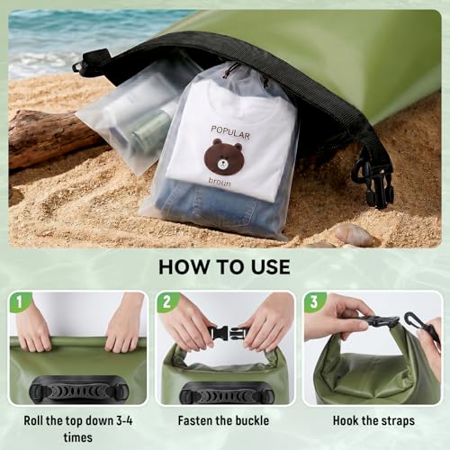 Waterproof Dry Bag, Kayaking Paddle Boarding Floating Backpack 30L Green - color: Green, size: 30L